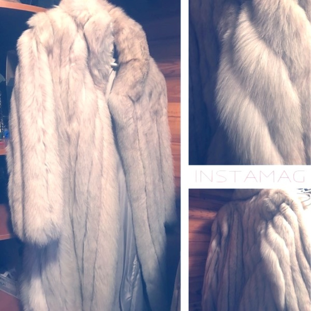 Full Length Blue Fox Fur Coat Jacket - MAKE OFFER